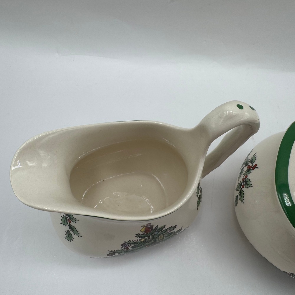 Spode Creamer and Sugar Bowl Set Unisex OS Cream Christmas Tree S3324-A6 - Picture 5 of 15
